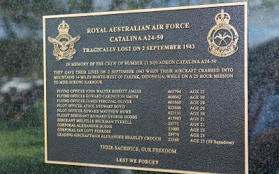 Commemorating the Crew of the Number 11 Squadron, Catalina A24-50